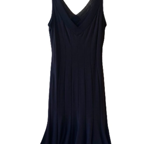 Joseph Ribkoff Cocktail Dress Fit & Flair Brown Tea Length Made in Canada - Picture 6 of 11